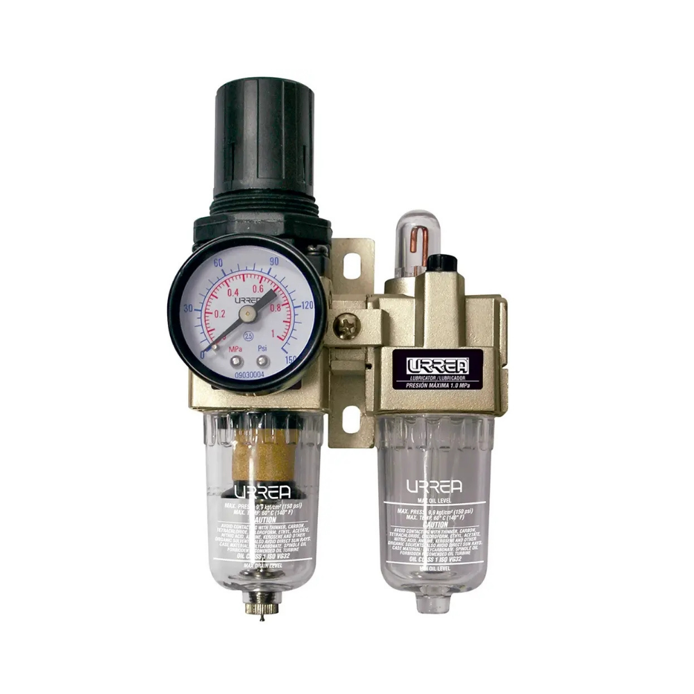 Filtro regulador y lubricadorde aire 1/2" NPT URREA