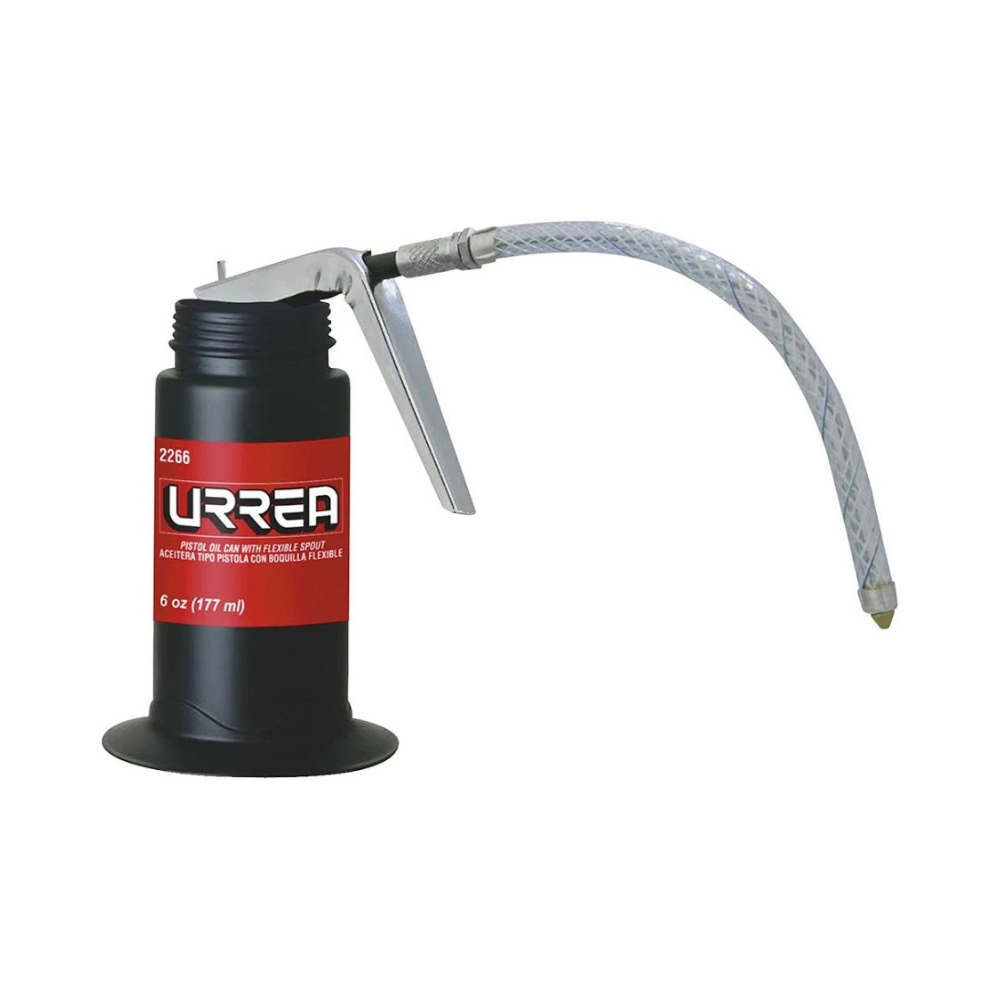 Aceitera Flexible de 6 oz Tipo Pistola Urrea | Lubricación Compacta de Alta Precisión