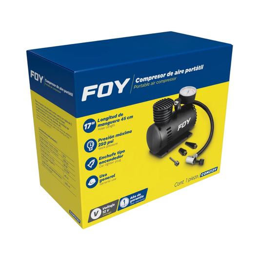 Compresor de aire 250PSI, 12V FOY