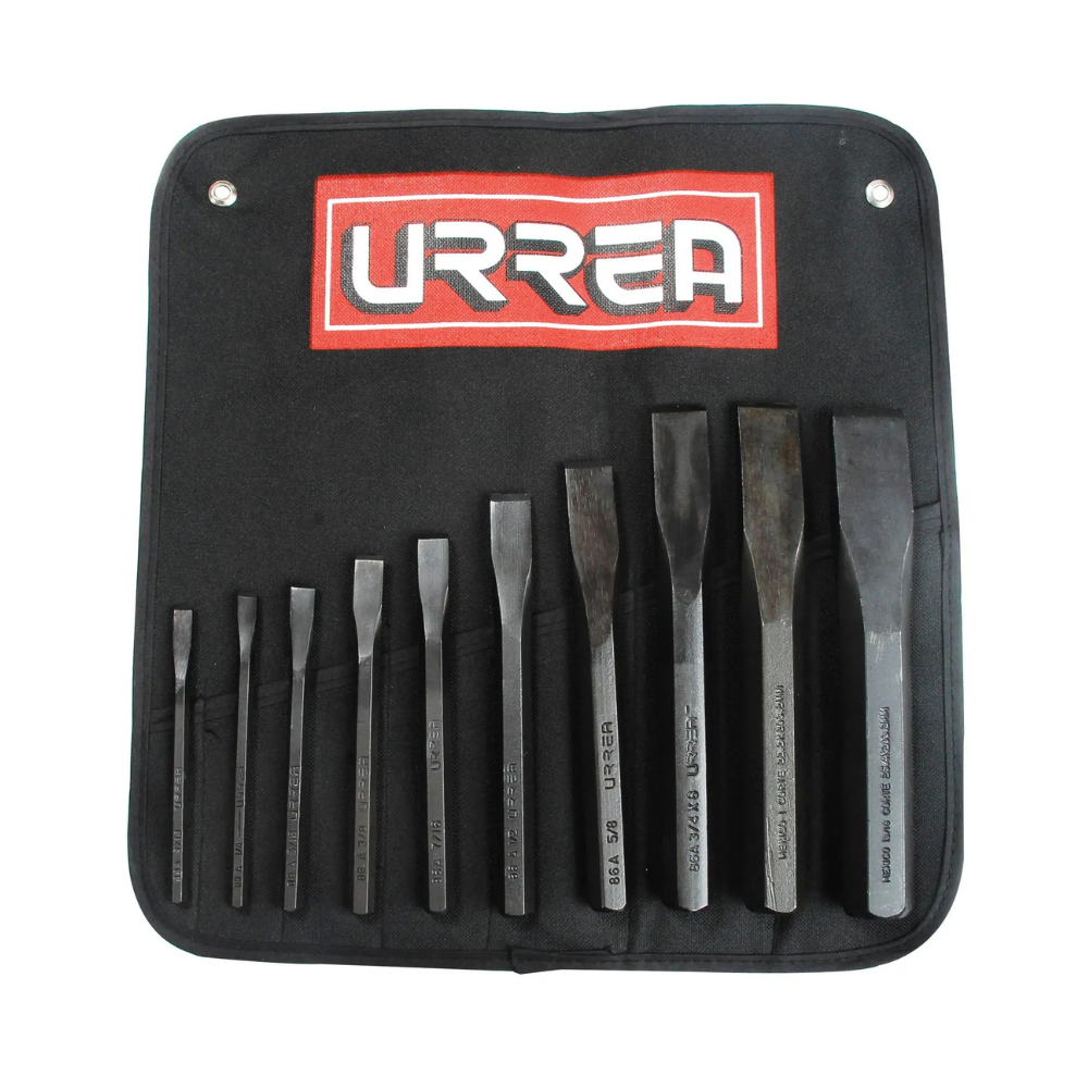 Juego combinado de cinceles corta frío, 10 piezas Urrea