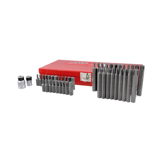 Juego combinado de puntas hexágono de 3/8" con adaptadores, 44 piezas en caja metalica Urrea