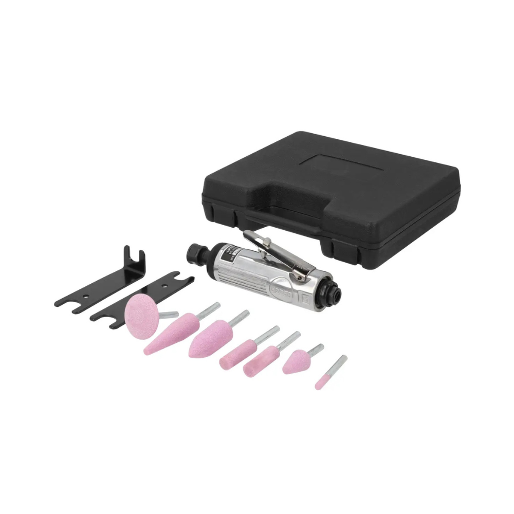 Juego de moto-tool neumático recto con accesorios, 7 piezas Urrea