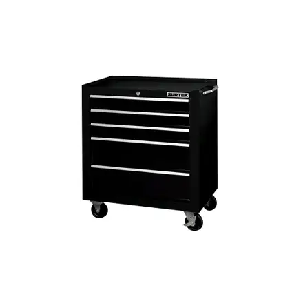 Gabinete móvil con 5 gavetas color negro 27"