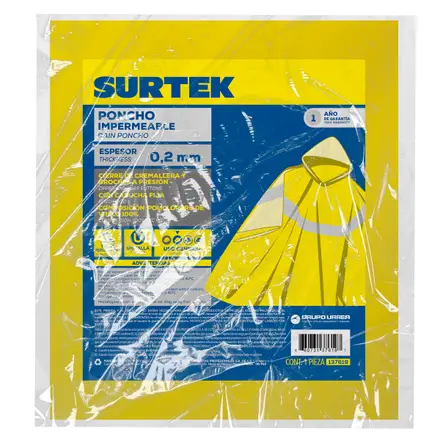 Poncho impermeable con cintas reflejantes unitall